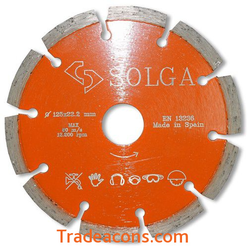 картинка диск алмазный solga diamant basic сегментный (железобетон) 125мм/22,23 от интернет магазина Трейдаконс