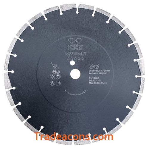 картинка диск алмазный keos professional сегментный (асфальт) 350мм/25,4/20 (dba02.350) от интернет магазина Трейдаконс