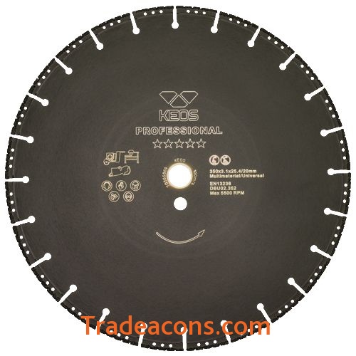 картинка диск алмазный keos универсальный 352мм/25,4/20 (dbu02.352) от интернет магазина Трейдаконс