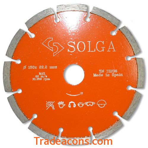картинка диск алмазный solga diamant basic сегментный (железобетон) 150мм/22,23 от интернет магазина Трейдаконс
