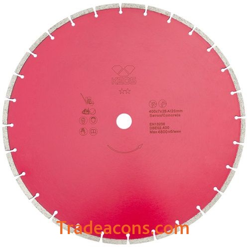 картинка диск алмазный keos eco сегментный (бетон) 400мм/25,4/20 (dbe02.400) от интернет магазина Трейдаконс