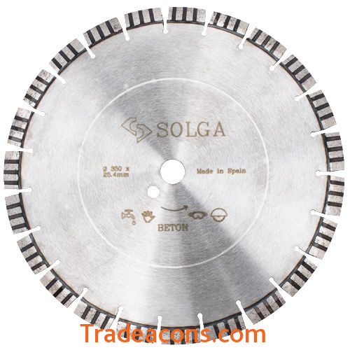 картинка диск алмазный solga diamant professional10 сегментный (железобетон) 350мм/25,4 от интернет магазина Трейдаконс