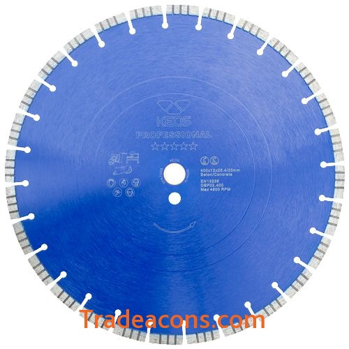 картинка диск алмазный keos professional сегментный (бетон) 400мм/25.4/20 (dbp02.400) от интернет магазина Трейдаконс